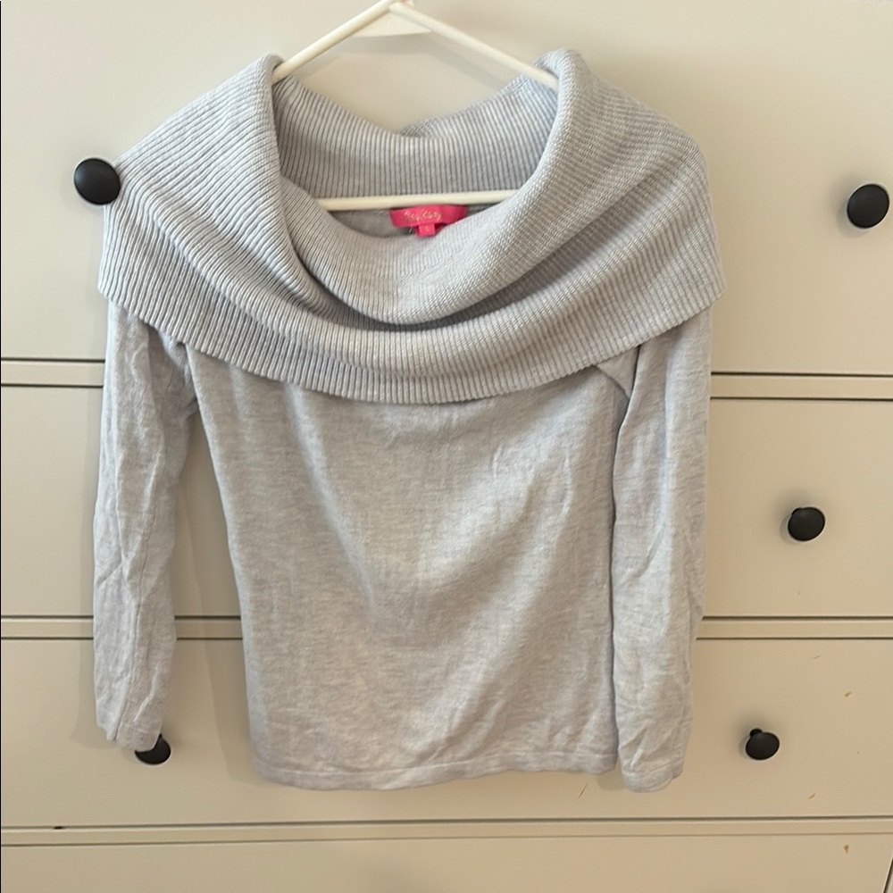 Gray Cowl Neck Sweater